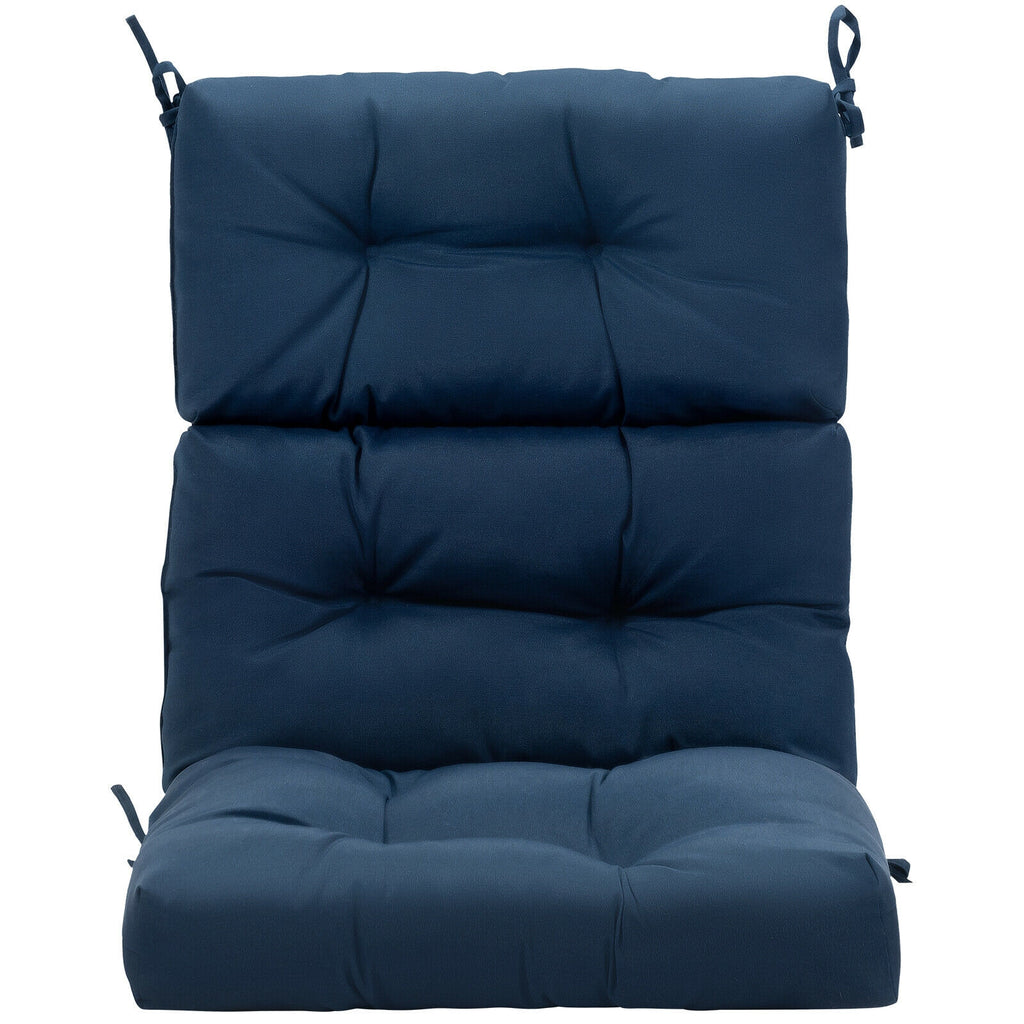 Tufted Patio High Back Chair Cushion with Non-Slip String Ties