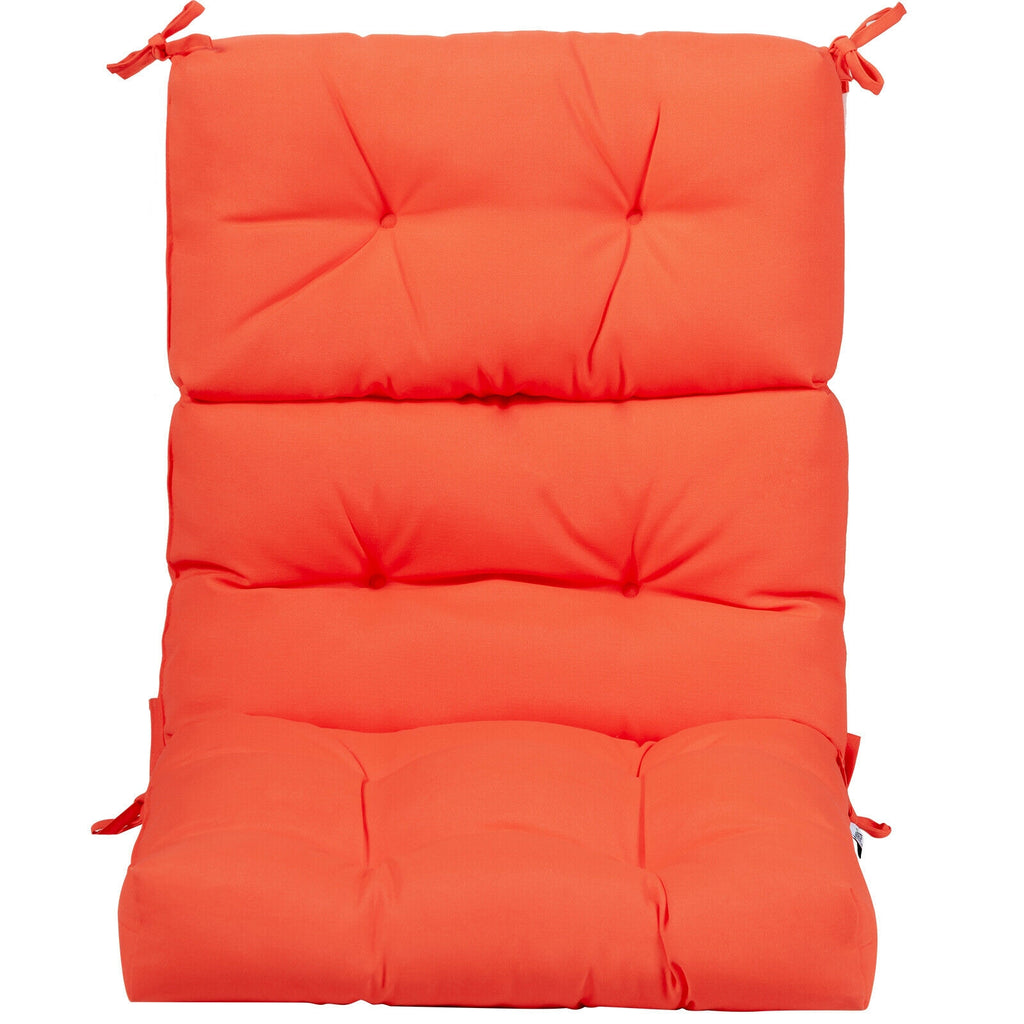 Tufted High Back Patio Chair Cushion - Orange