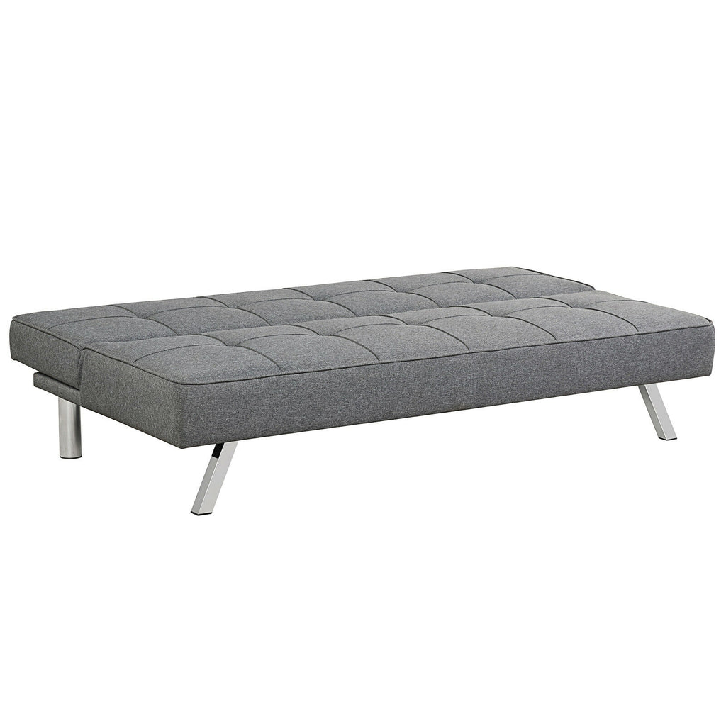 3-Seat Convertible Sofa Bed with Linen Fabric