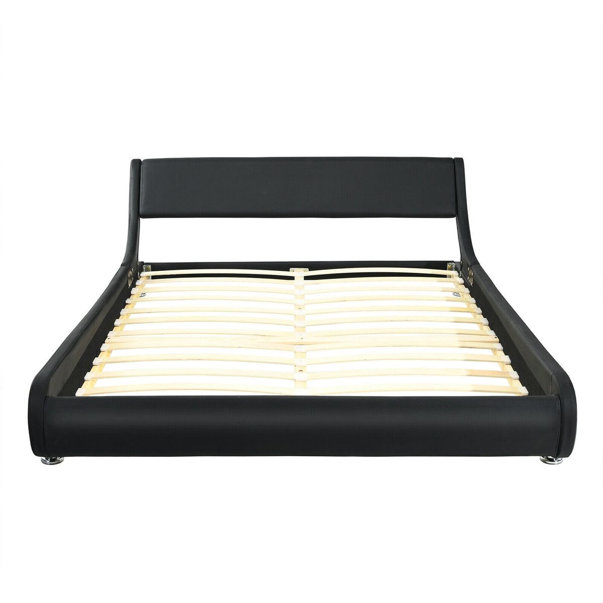 Full Size PU Leather Platform Bed with 4 Storage Drawers