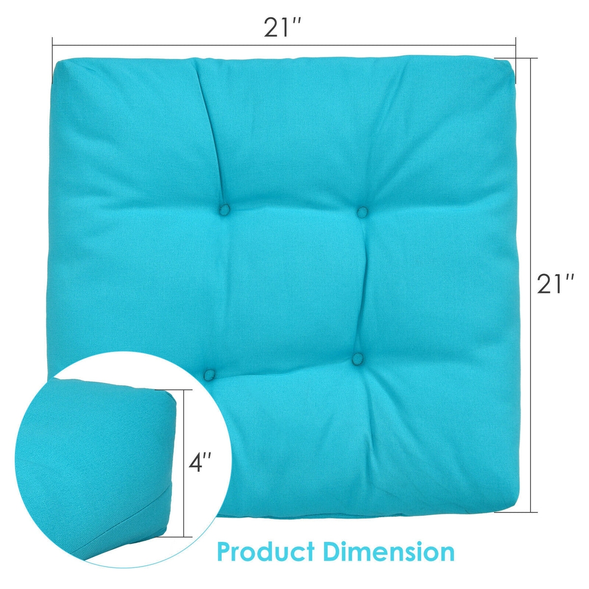 21 Inch x Patio Chair Seat Cushion Pads for Indoor and Outdoor