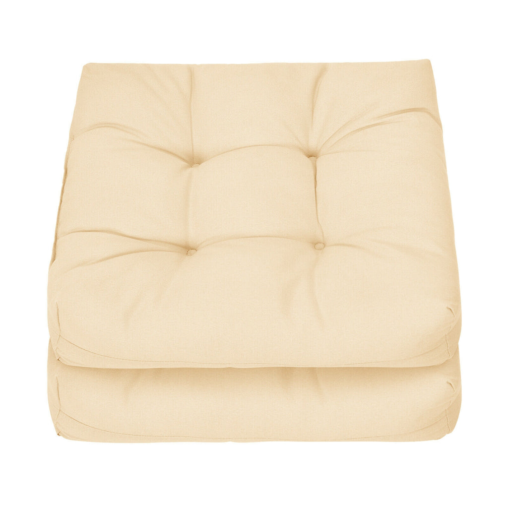 21" Patio Chair Seat Cushion Set of 2 - Beige