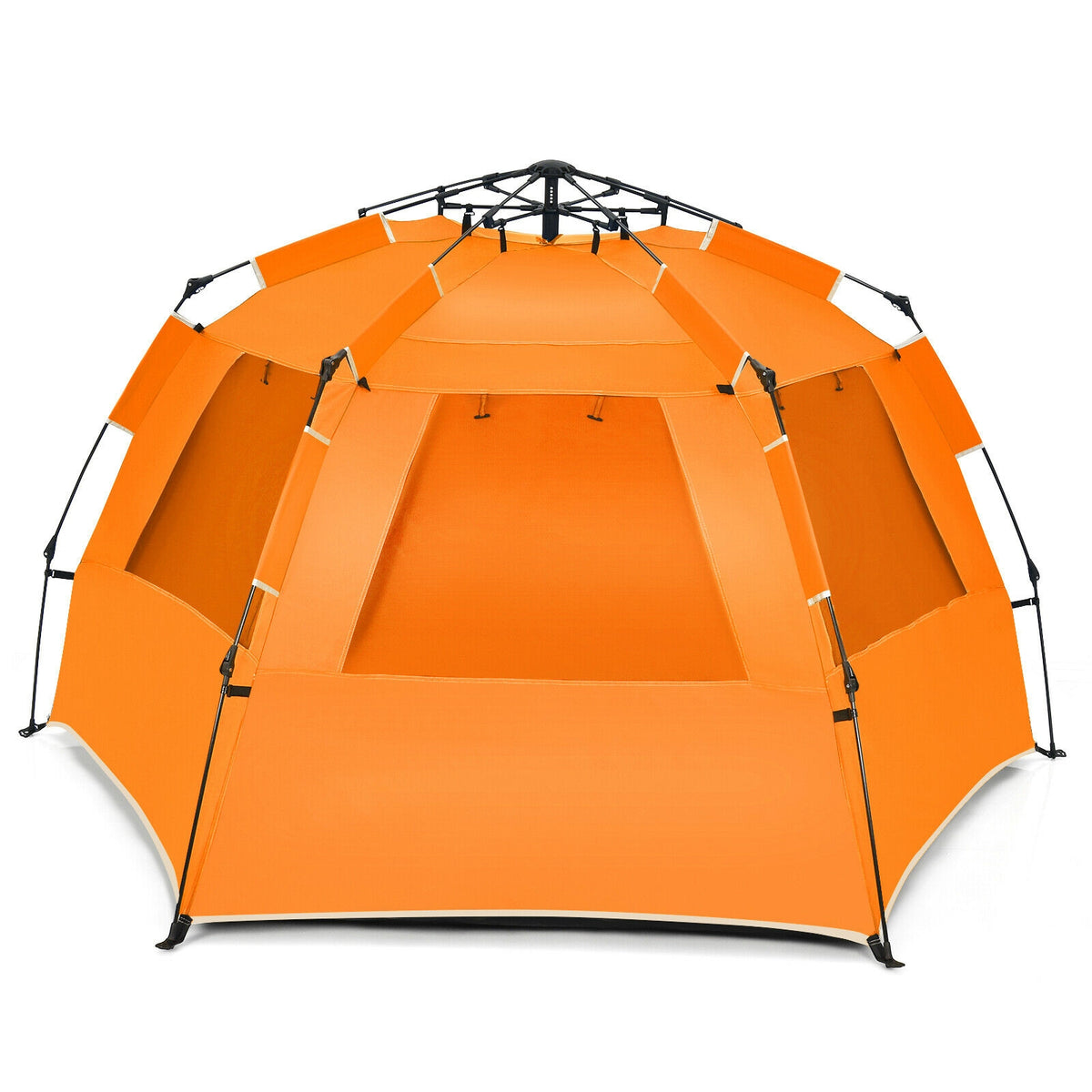 Pop-Up Beach Tent 3-4 Person UPF 50+ Sun Shelter – Orange