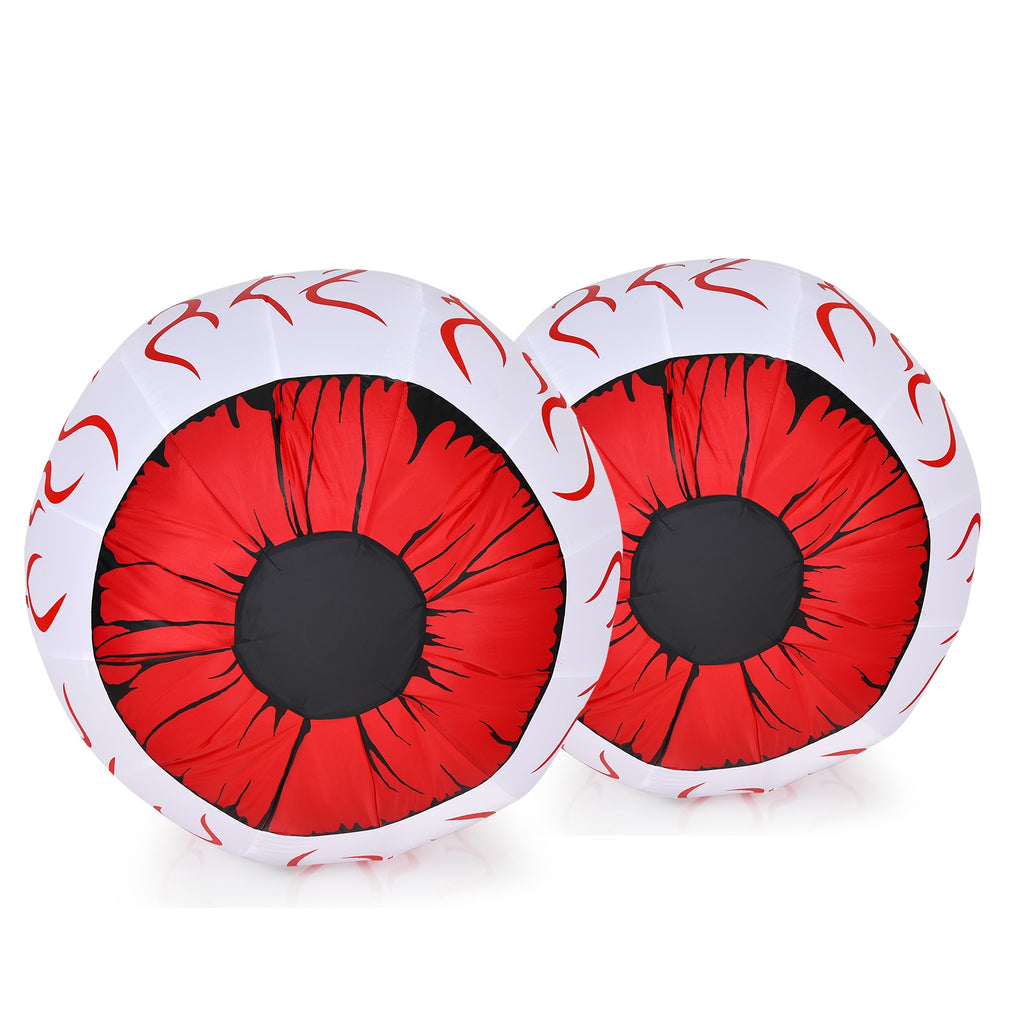 Halloween Inflatable Eyeballs with Air Blower - 2 Pack, Scary Decor