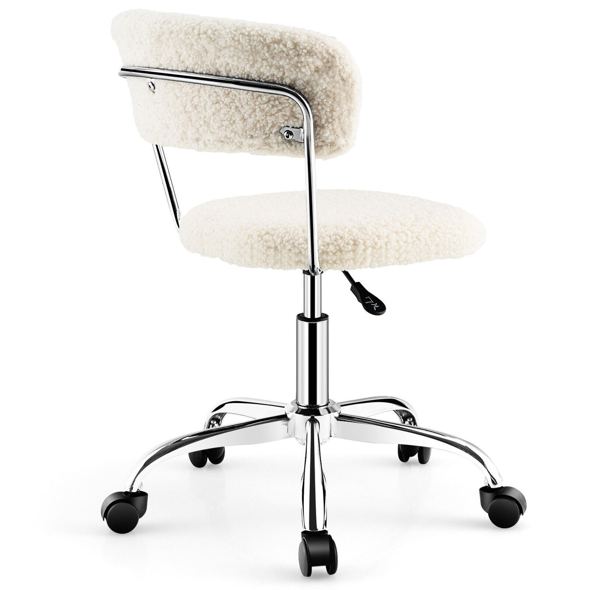 Computer Desk Chair Adjustable Sherpa Office Swivel Vanity