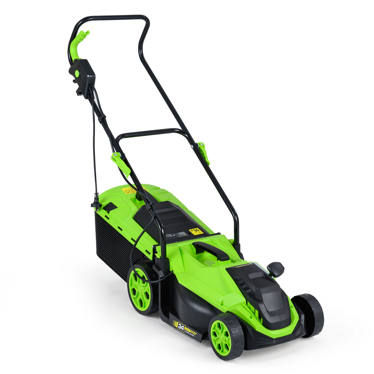 14-Inch 12-Amp Corded Electric Lawn Mower w/ 5-Position Height