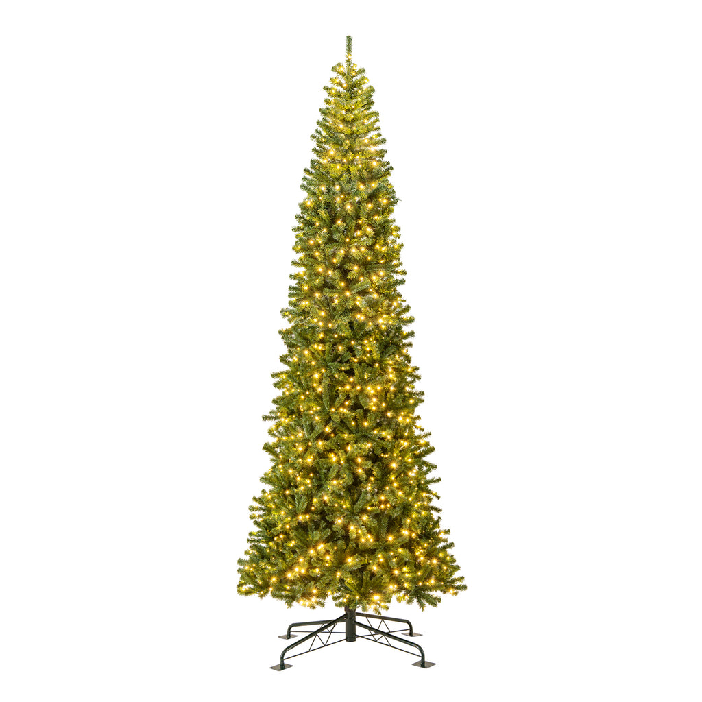 12 FT Artificial Christmas Tree with 2125 Lush Branch Tips & 800 Warm White LED Lights - Easy Assembly, Full & Festive