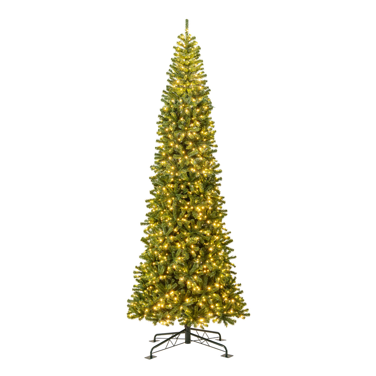 12 FT Artificial Christmas Tree with 2125 Lush Branch Tips & 800 Warm White LED Lights - Easy Assembly, Full & Festive