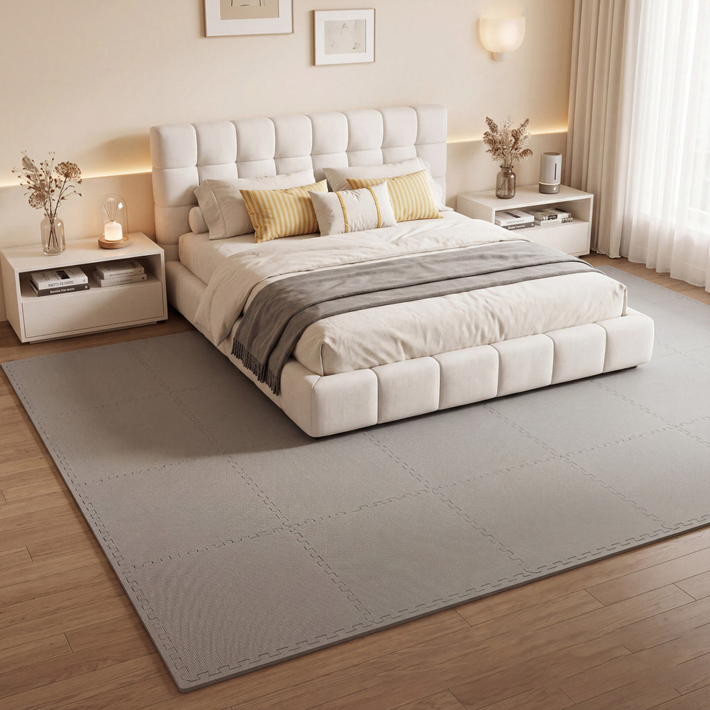 Gray 12 Pack Non-Slip Interlocking EVA Foam Floor Tiles - Home Gym & Play Area