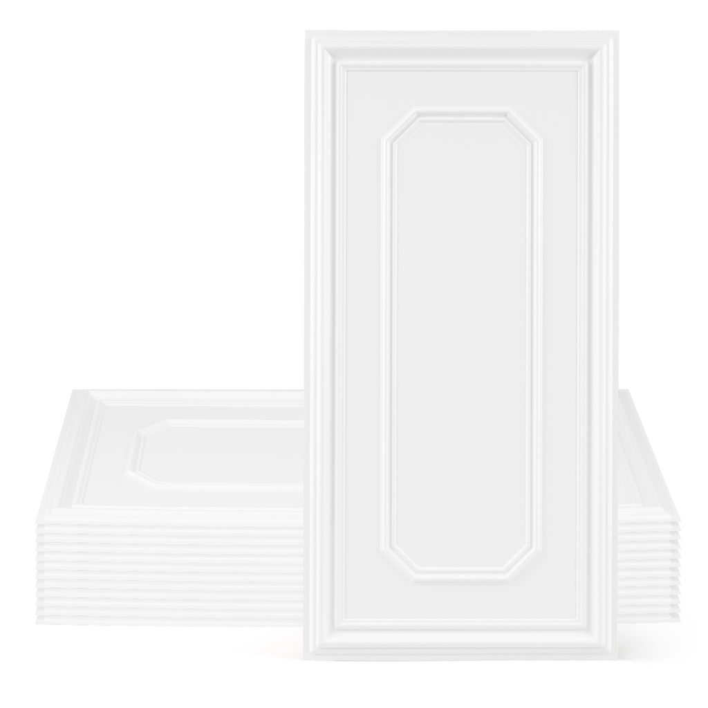 Decorative PVC Ceiling Tiles Set of 1 - 3D Design, Paintable, Easy Install