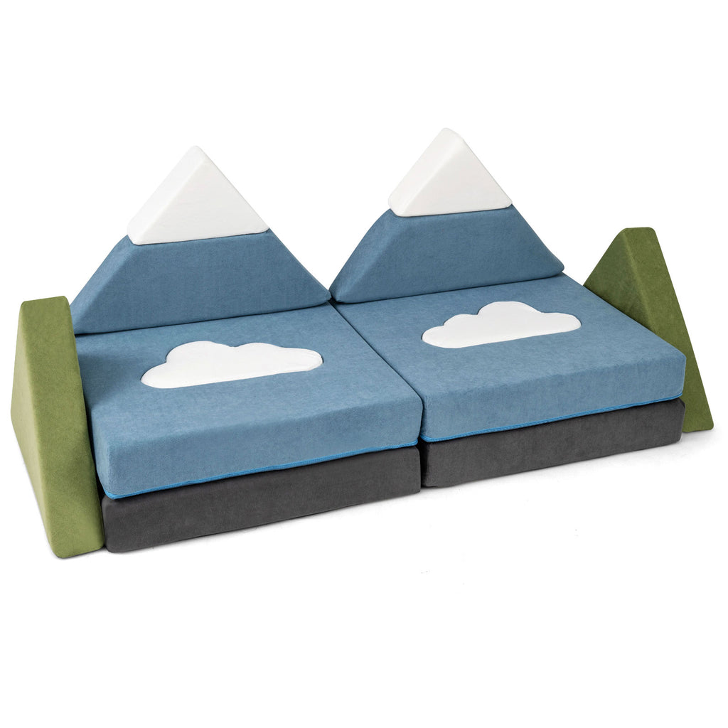 12 Pieces Snow Mountain Theme Toddler Foam Building Fort - Soft & Supportive