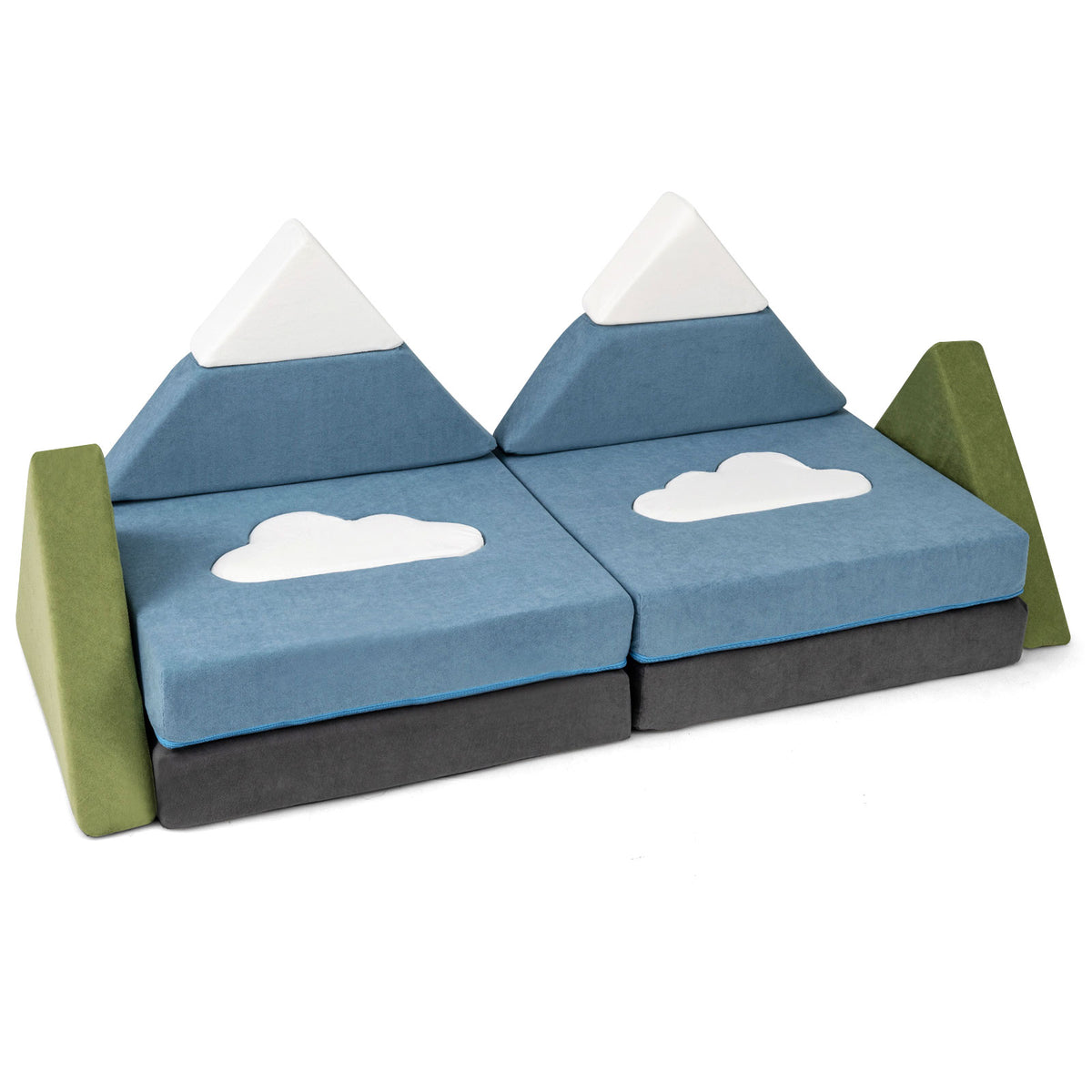 12 Pieces Snow Mountain Theme Toddler Foam Building Fort - Soft & Supportive