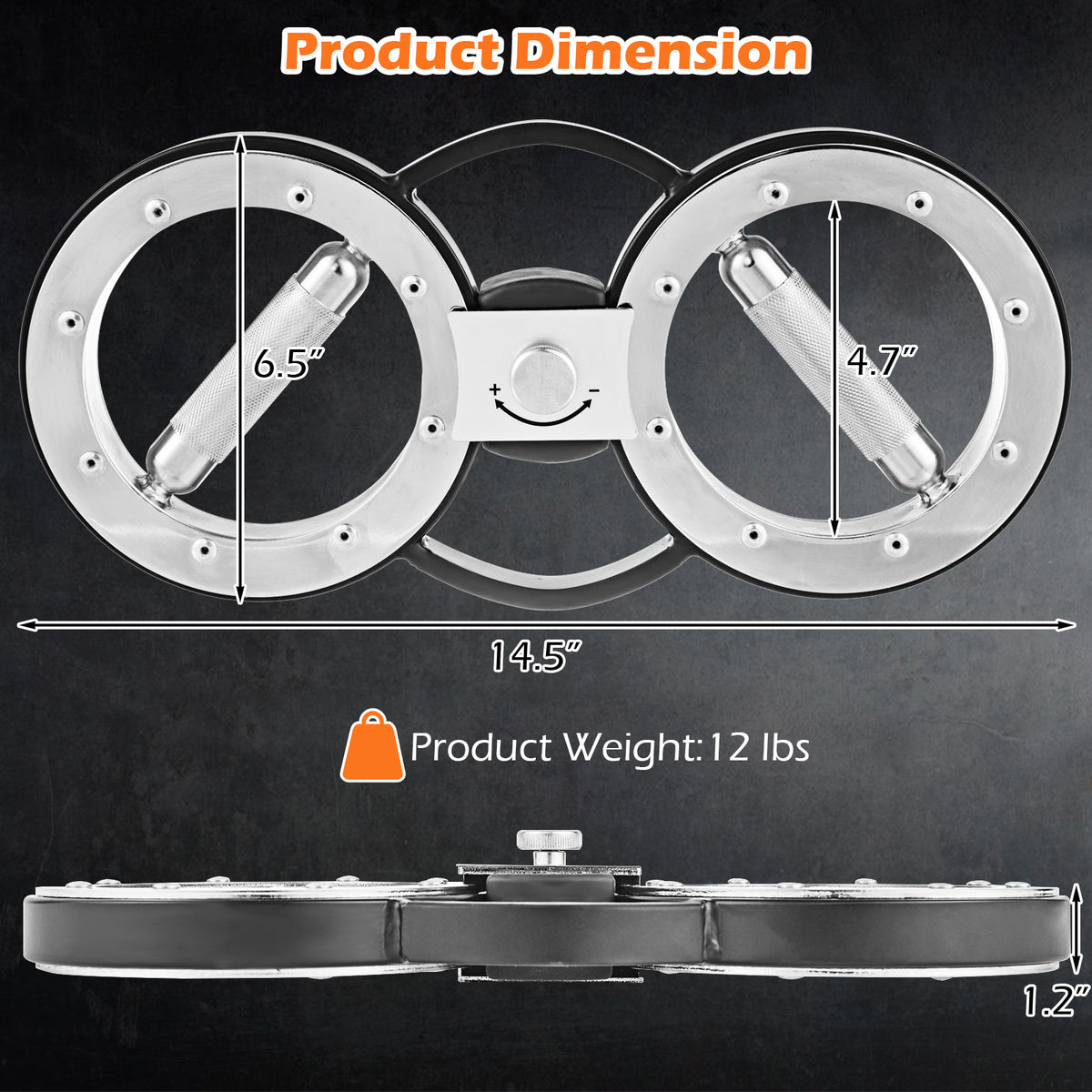 12 LBS Resistance Burn Machine for Arm Workout with Adjustable Resistance - Home Gym Equipment