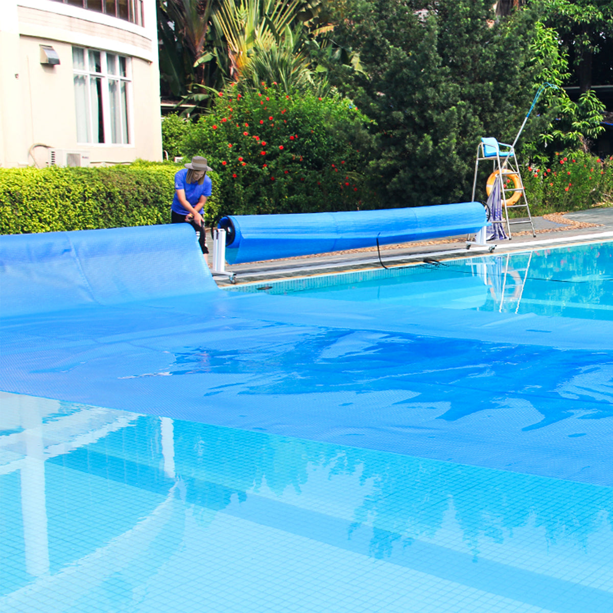 Rectangle Swimming Pool Cover 12-MIL Heat Retaining Solar Blanket