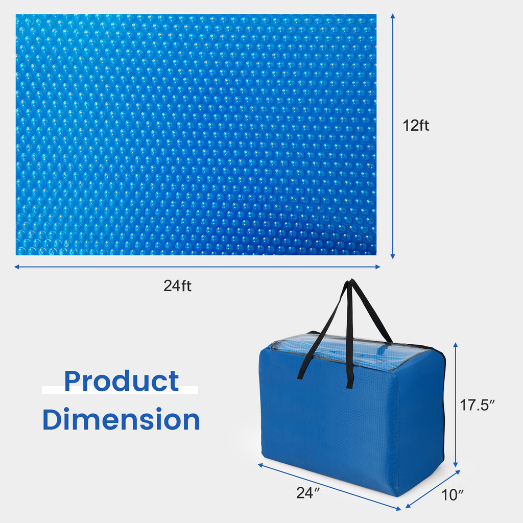 Rectangle Swimming Pool Cover 12-MIL Heat Retaining Solar Blanket