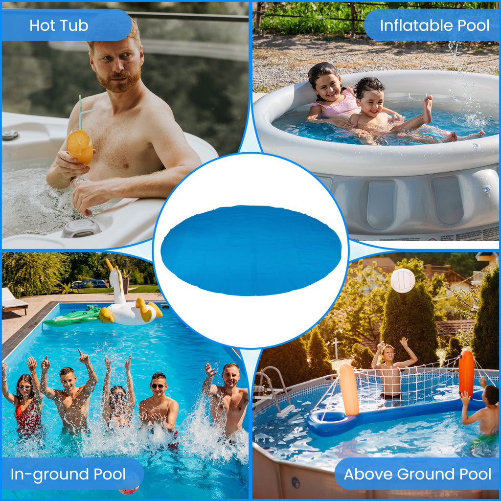 12ft x 30in Round Above Ground Swimming Pool with 12 ft Cover
