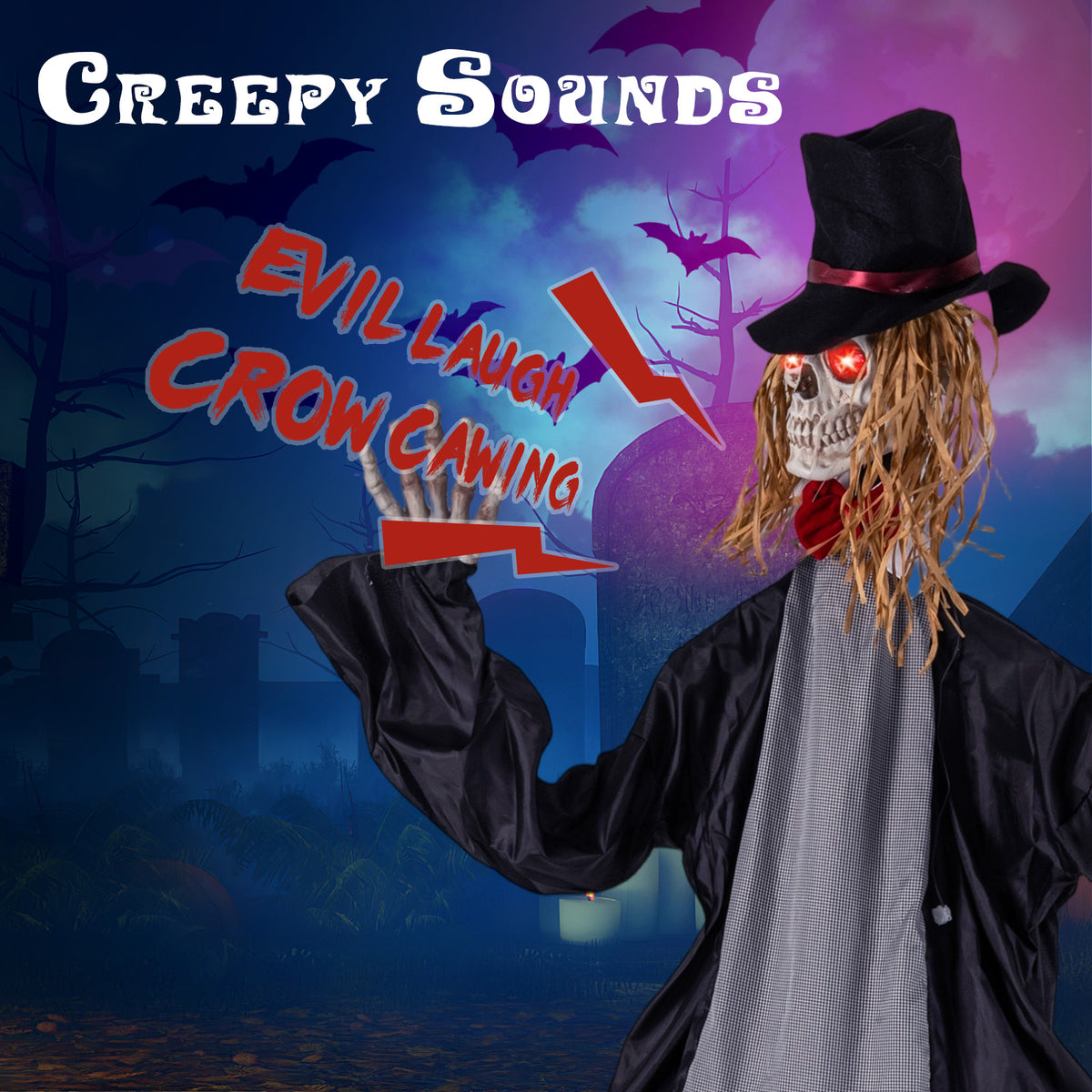 Halloween Animatronic Standing Groom 7.2 FT Haunted House Decoration - Variation of Groom