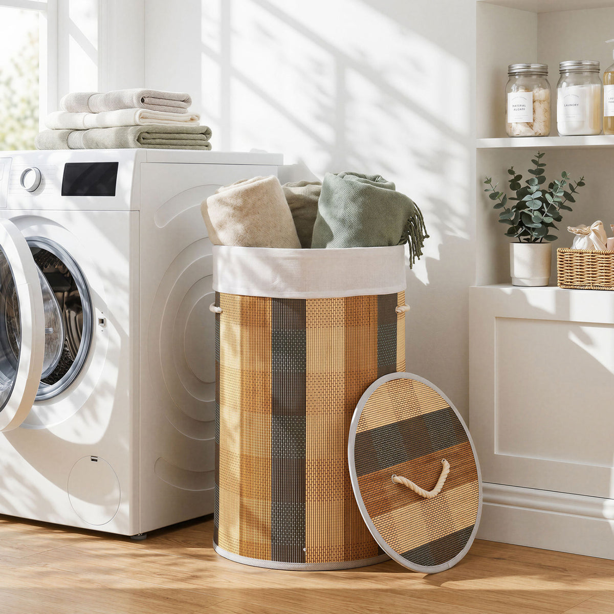 13.2 Gal Laundry Hamper with Removable and Machine-Washable Liner