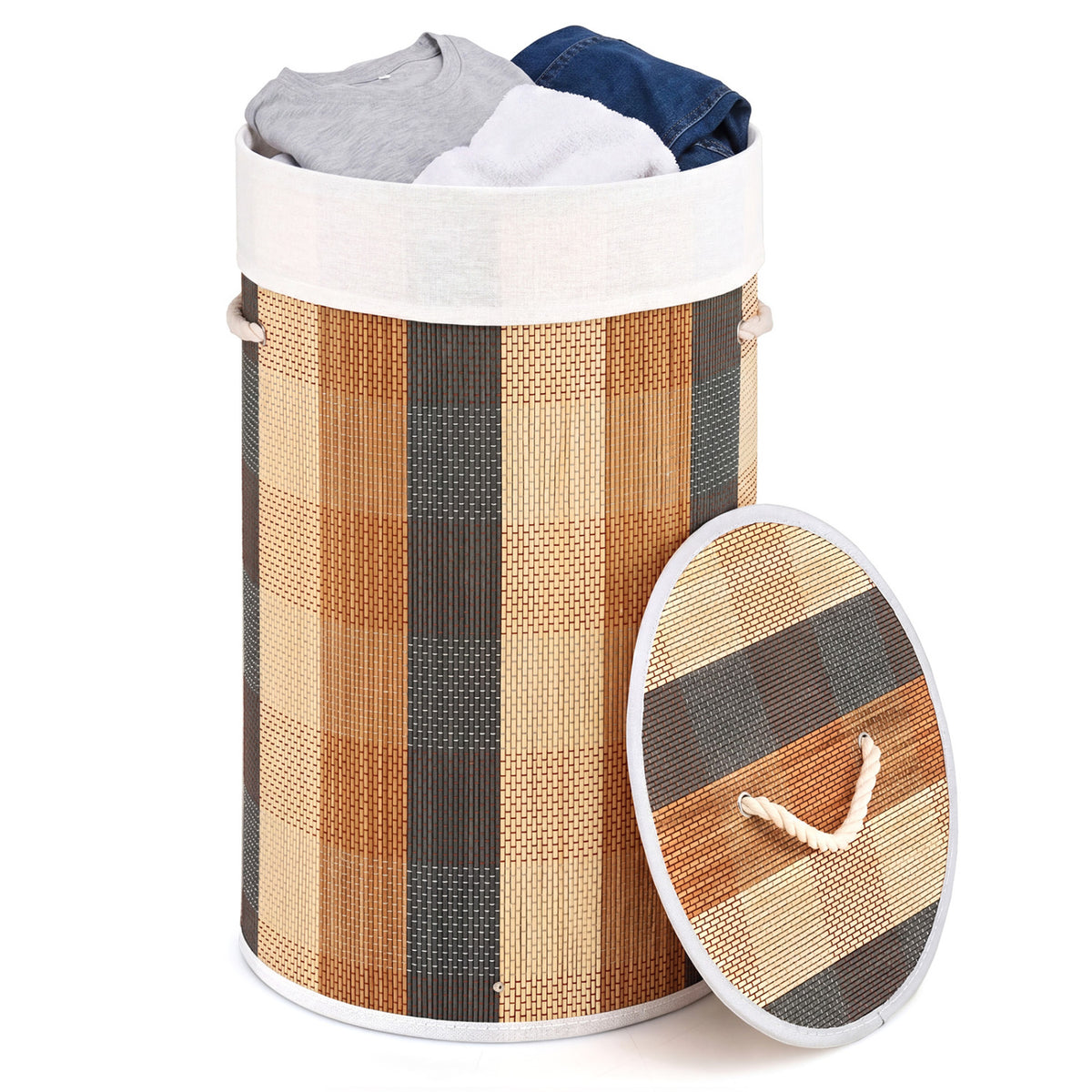 13.2 Gal Laundry Hamper with Removable and Machine-Washable Liner