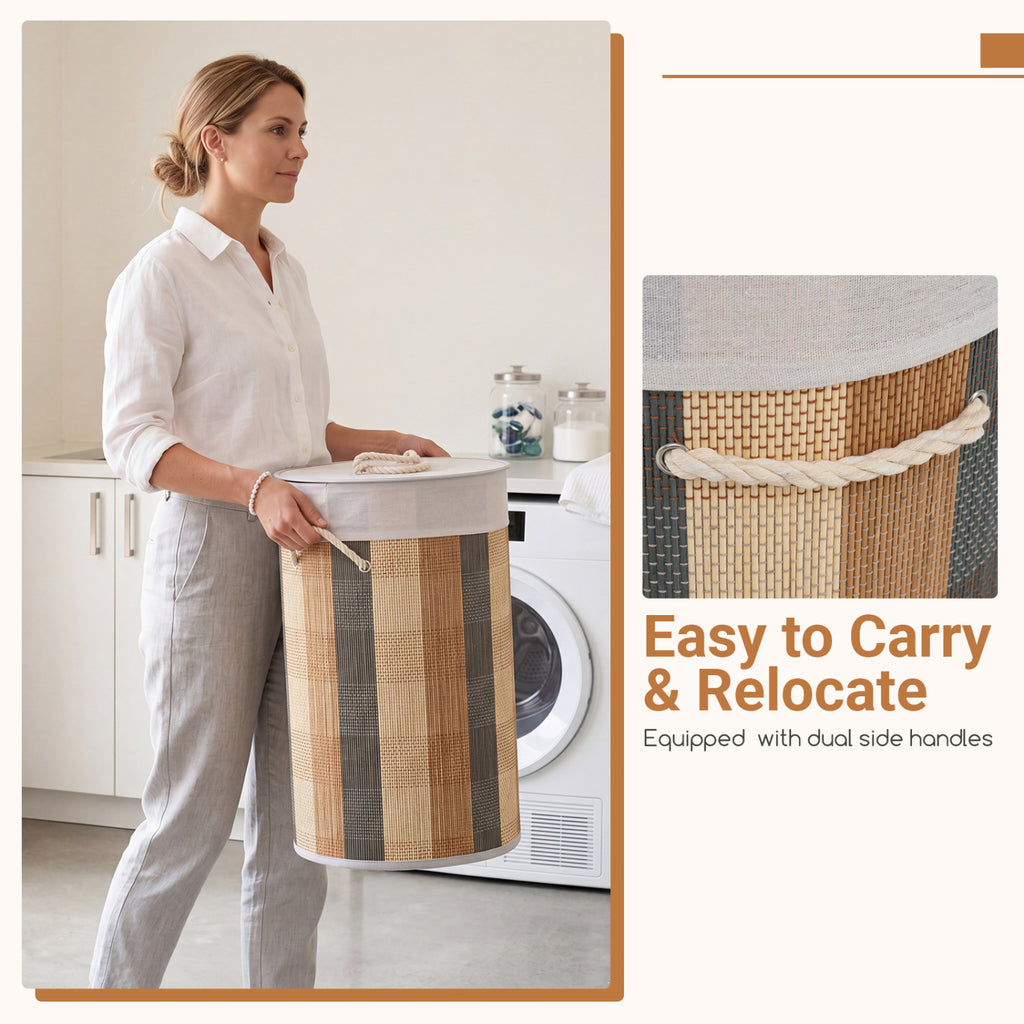 13.2 Gal Laundry Hamper with Removable and Machine-Washable Liner