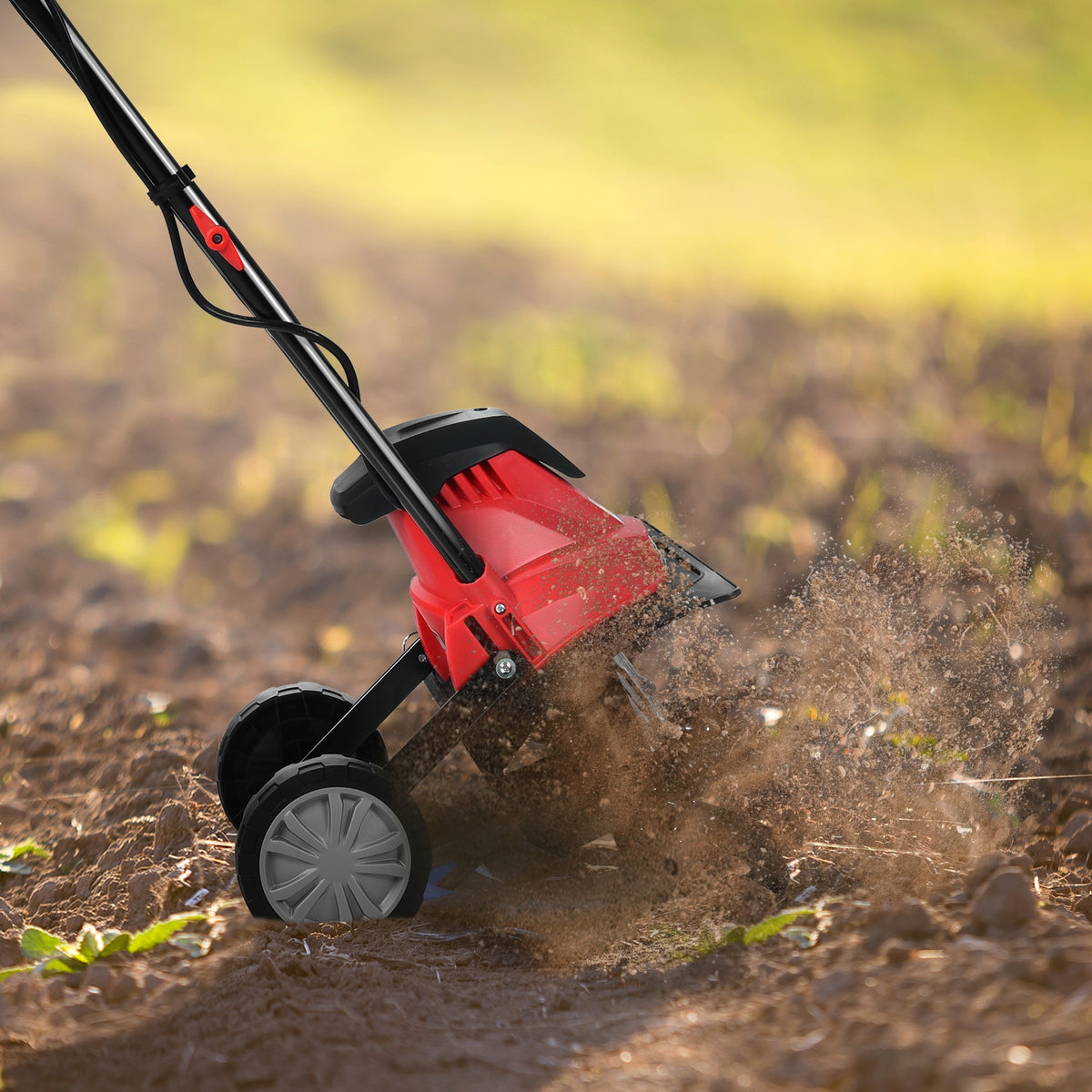 14/17 Inch 10 Amp Corded Electric Tiller and Cultivator with 9-Inch