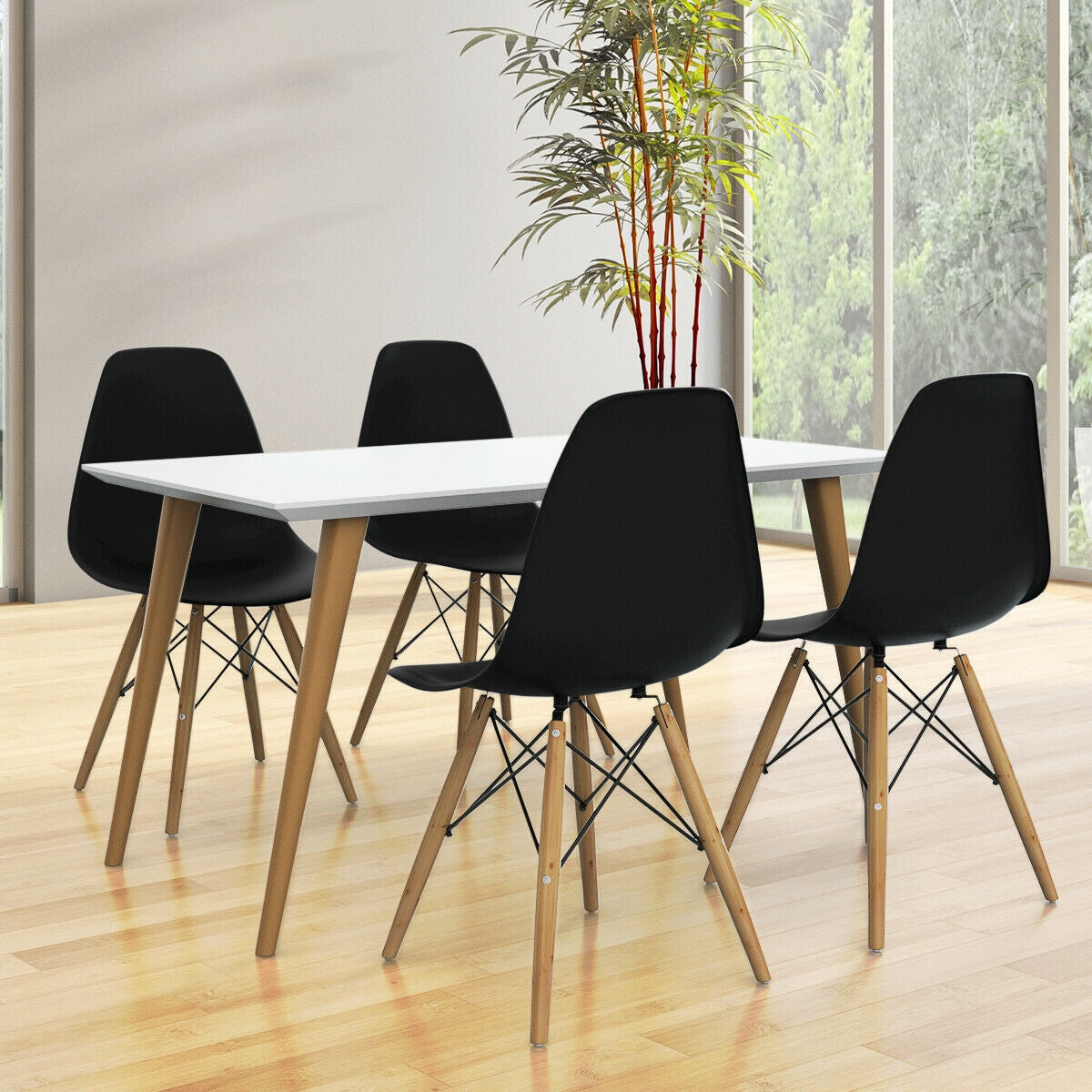 Mid-Century Dining Side Chair - Black