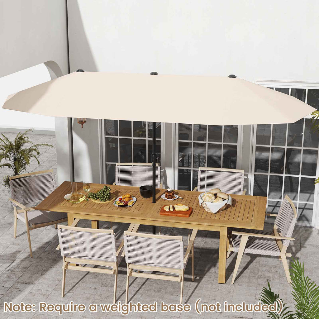 13 Feet Large Patio Umbrella Outdoor Double-Sided Table Market with