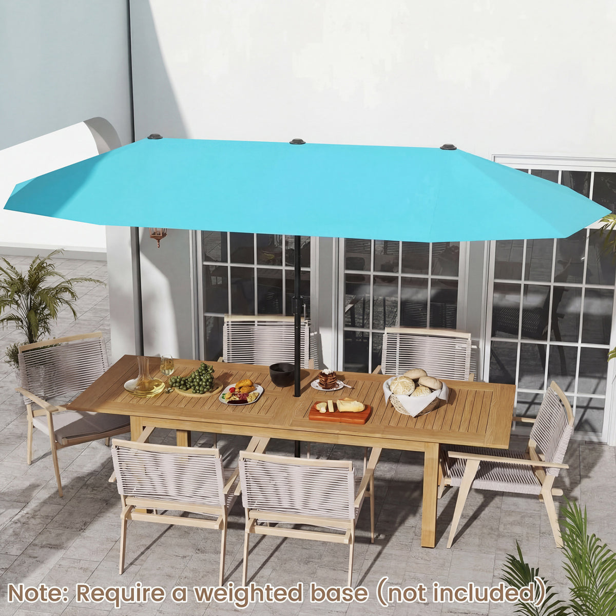 13 Feet Large Patio Umbrella Outdoor Double-Sided Table Market with