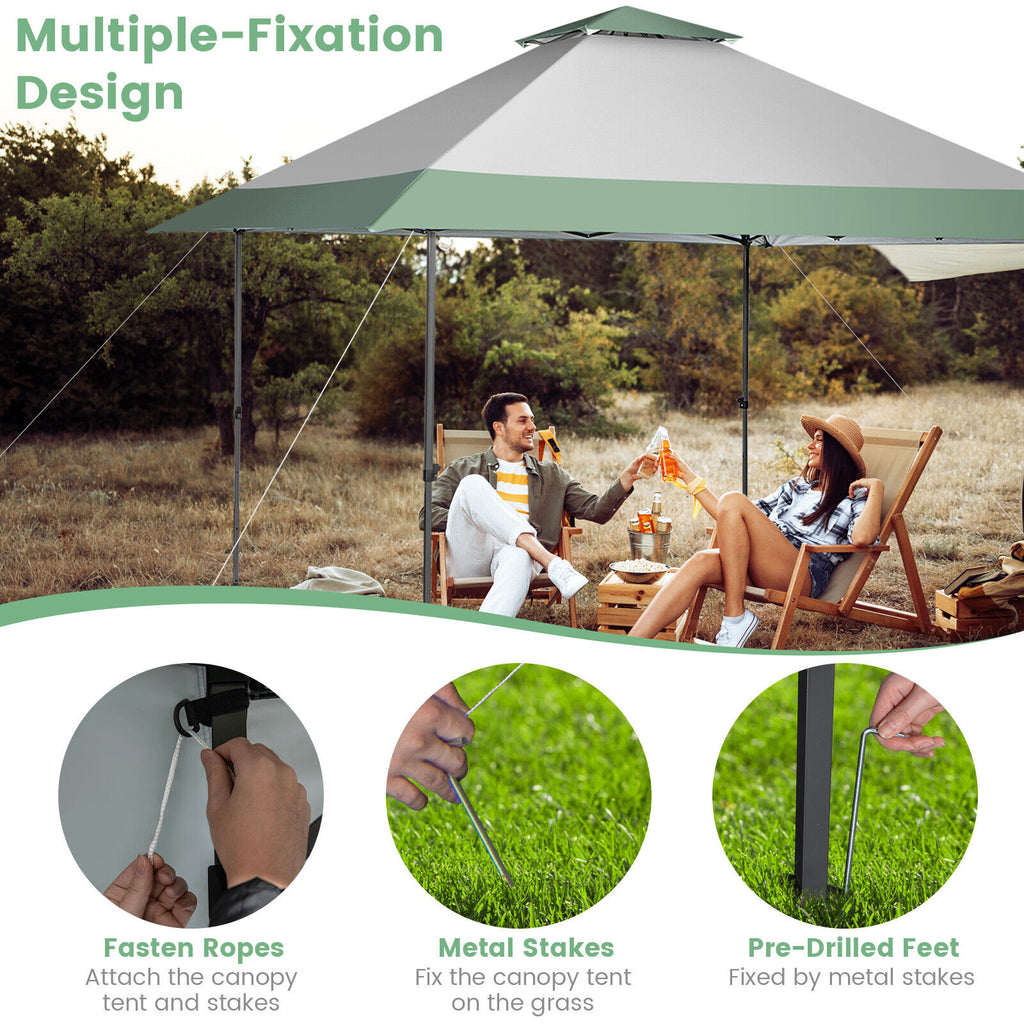13 x Feet Pop-Up Patio Canopy Tent with Shelter and Wheeled Bag