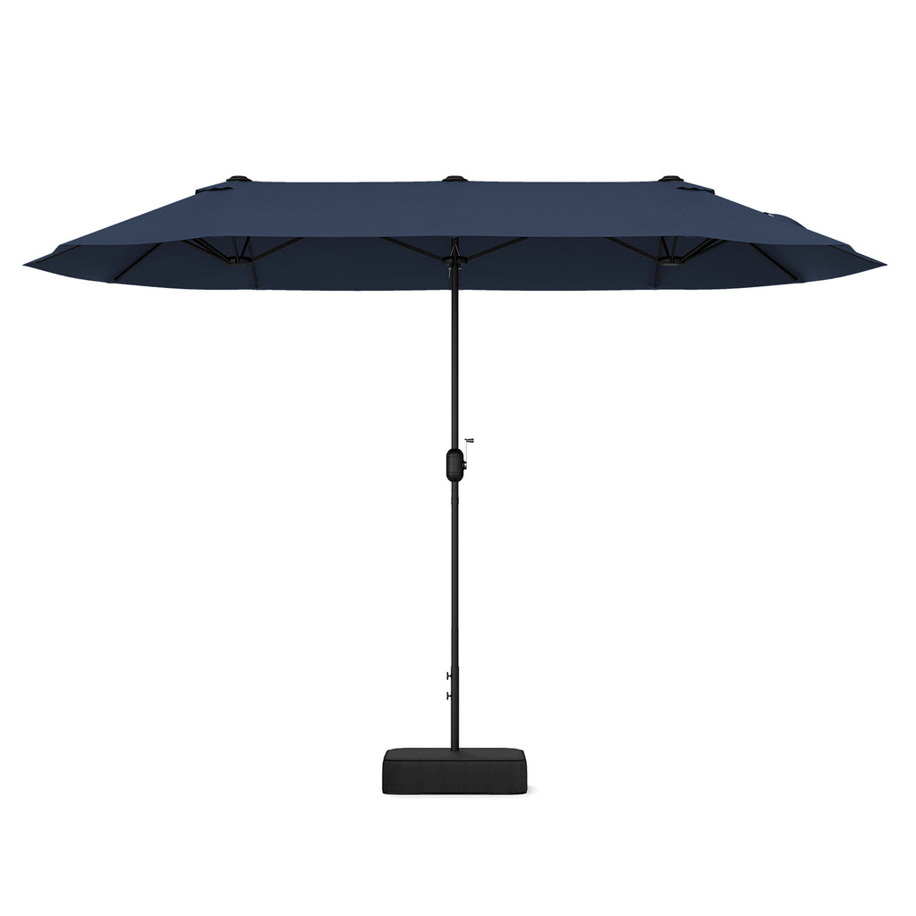 13 Ft Double-Sided Patio Umbrella with Crank Handle - Navy