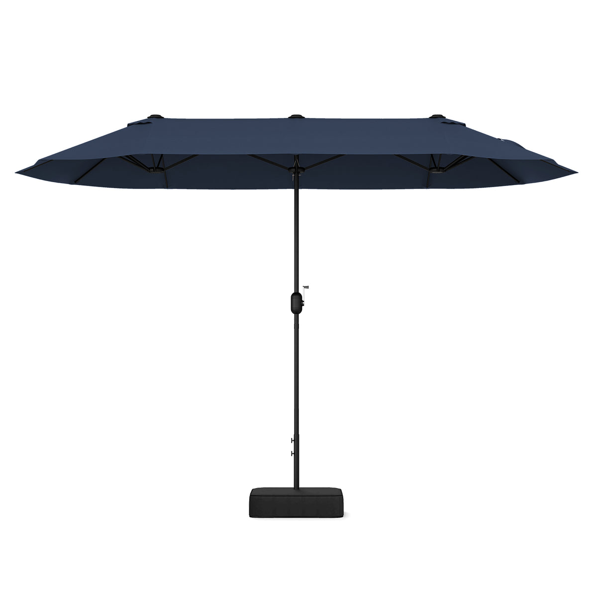 13 Ft Double-Sided Patio Umbrella with Crank Handle - Navy