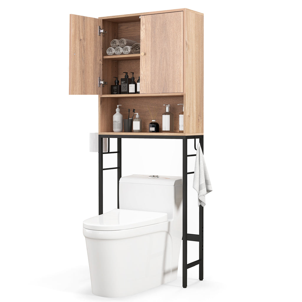 Over The Toilet Storage Cabinet 2 Door - Natural
