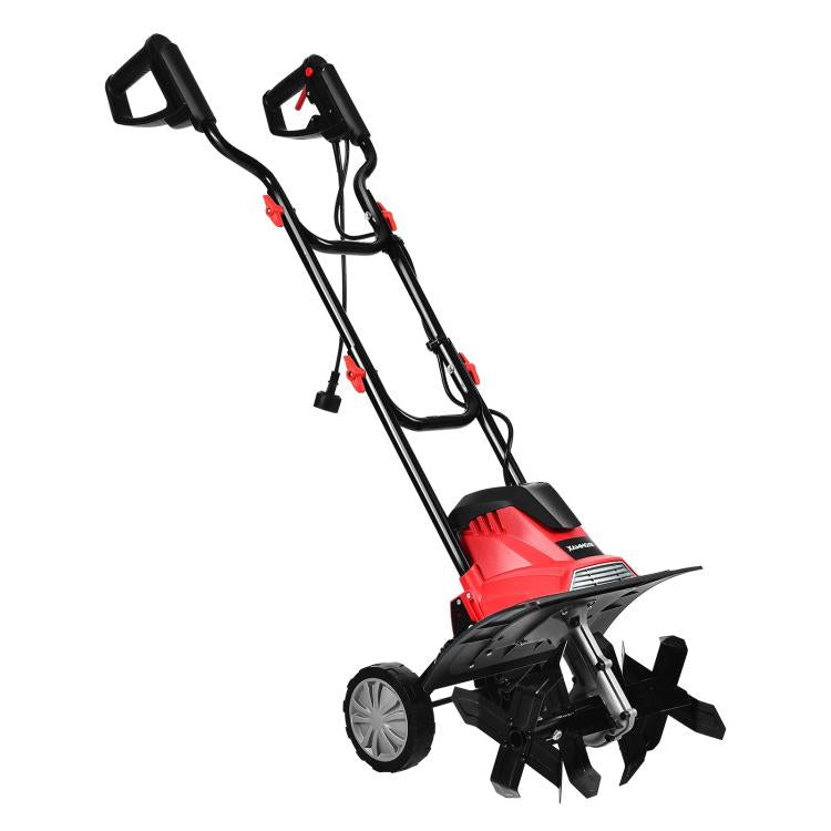 14/17 Inch 10 Amp Corded Electric Tiller and Cultivator with 9-Inch