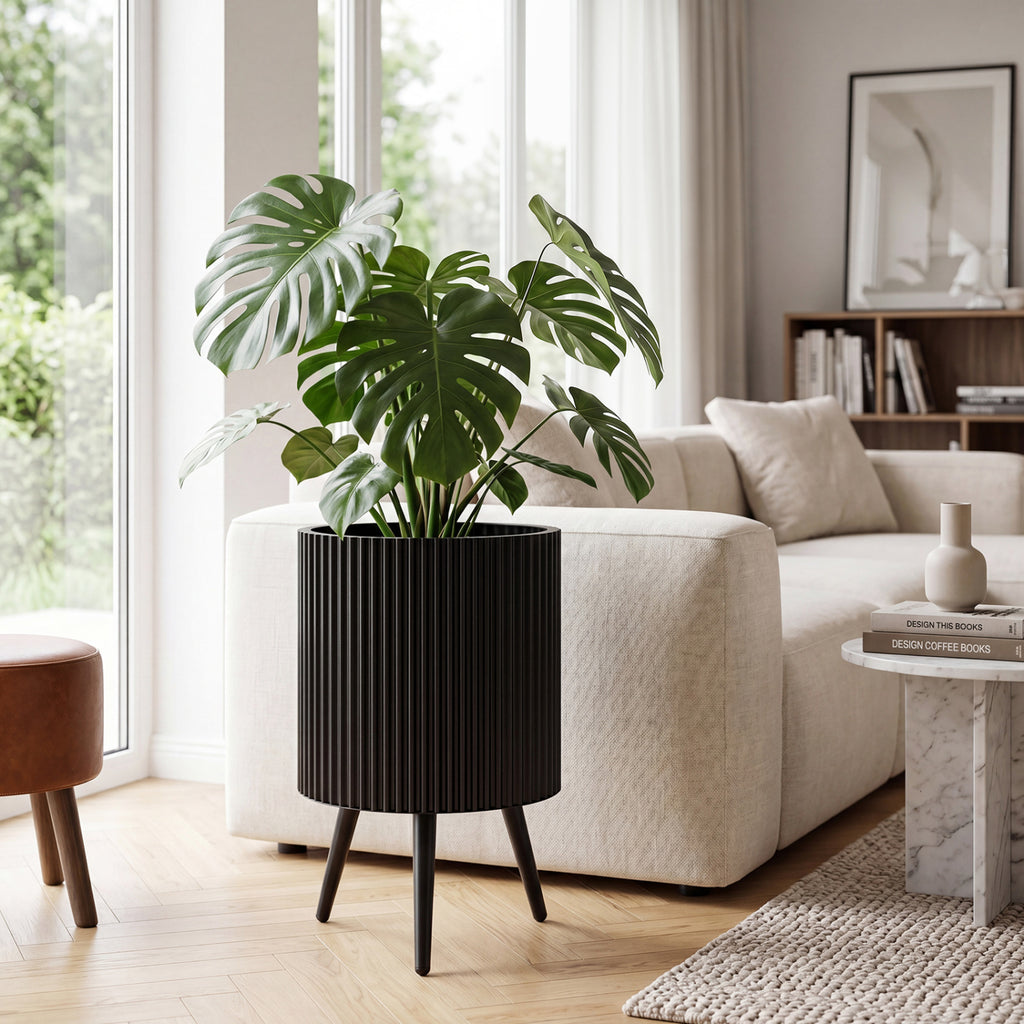 14/16.5/20 Inch Plant Pot with Stand and Tapered Legs