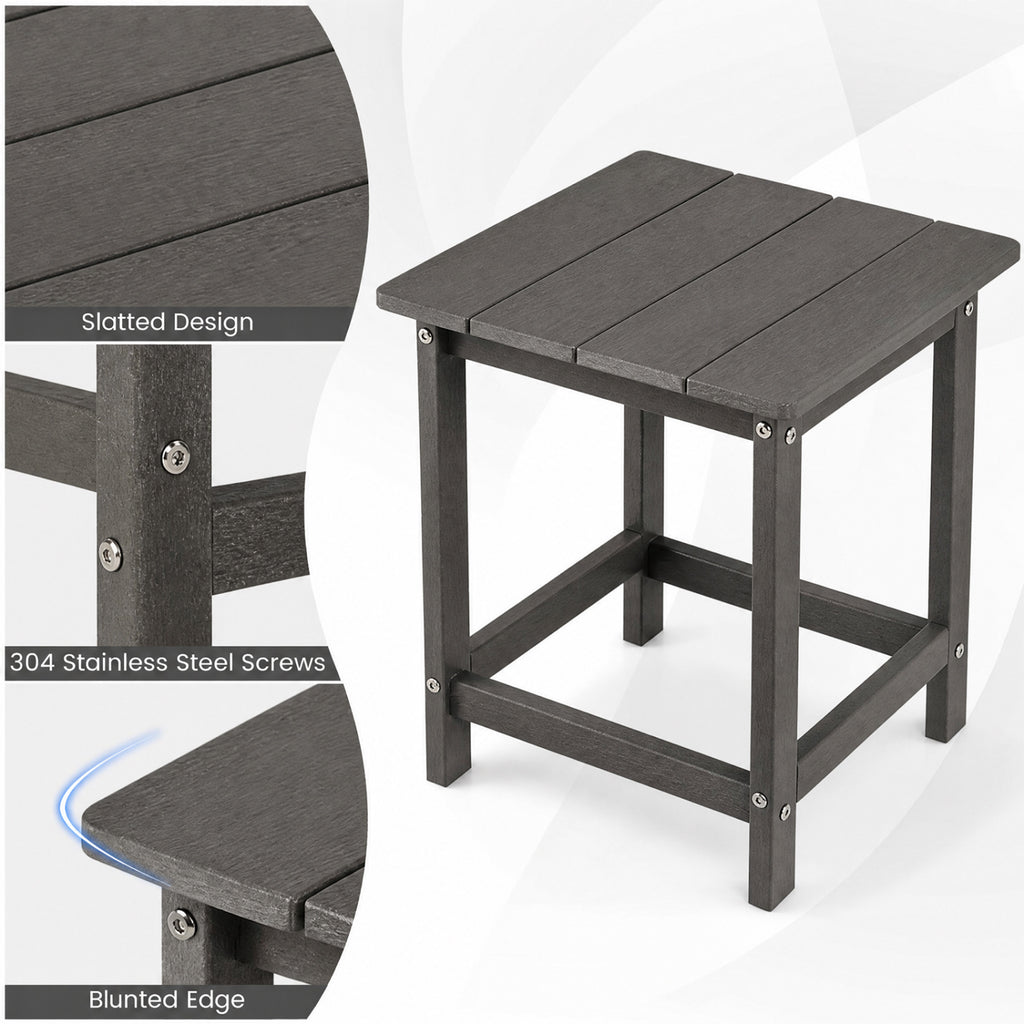 14 Inch Square Weather-Resistant Adirondack Side Table