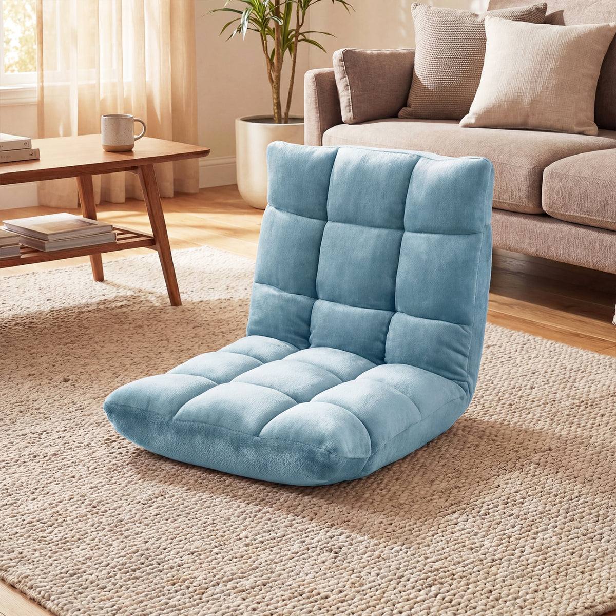 14-Position Adjustable Floor Chair - Green