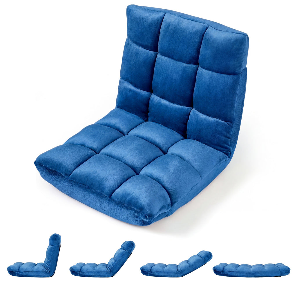 14-Position Adjustable Floor Chair, Blue