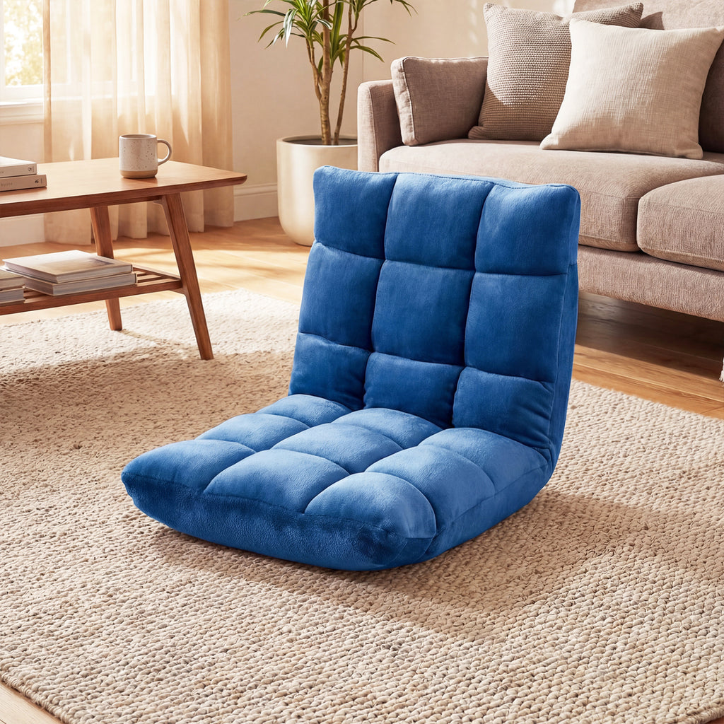 14-Position Adjustable Floor Chair, Blue
