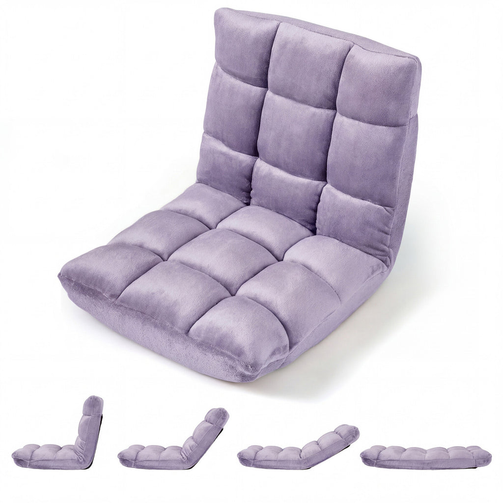 14-Position Adjustable Floor Chair - Light Purple