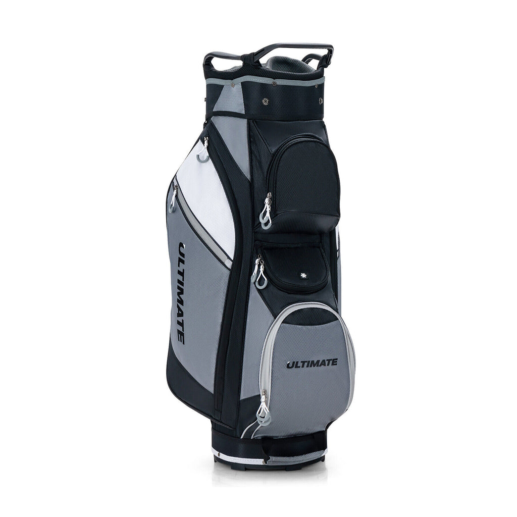 14-Way Golf Cart Stand Bag with Waterproof Rain Hood - Durable & Spacious