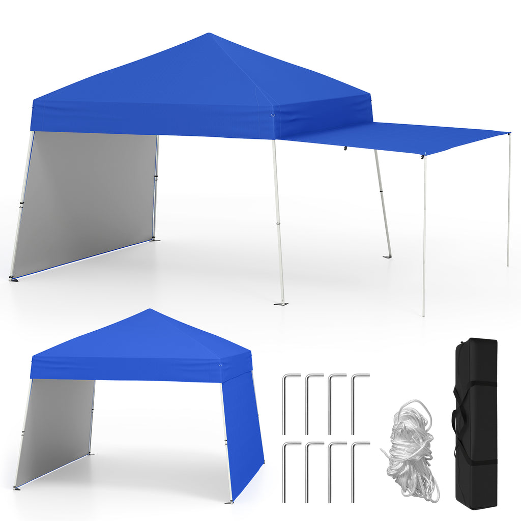 14 x 9.2 Feet Pop up Canopy Tent with 2 Convertible Sidewalls to