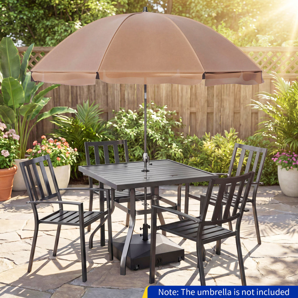 154lbs Mobile Fillable Patio Umbrella Base with 4 Wheels
