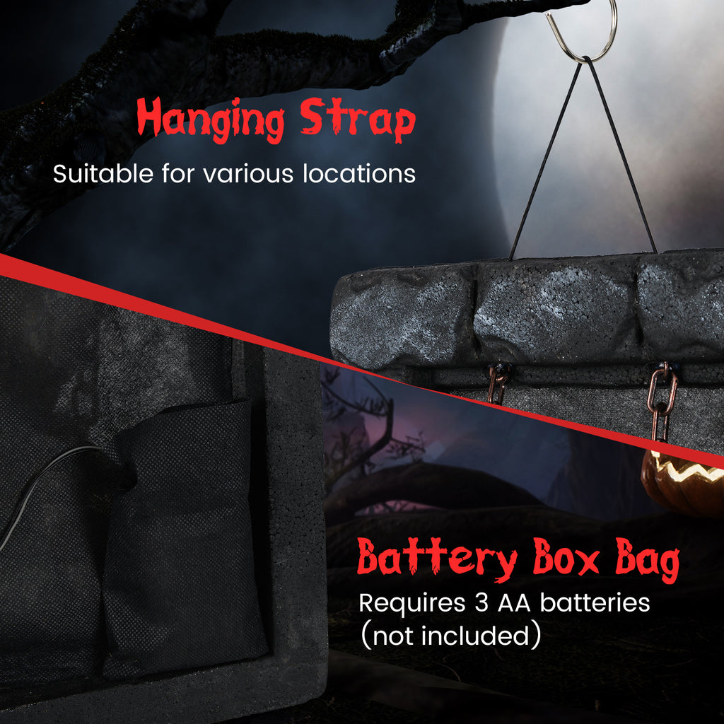 Halloween Hanging Animated Zombie Prisoner Decoration Sound Activated - Variation A