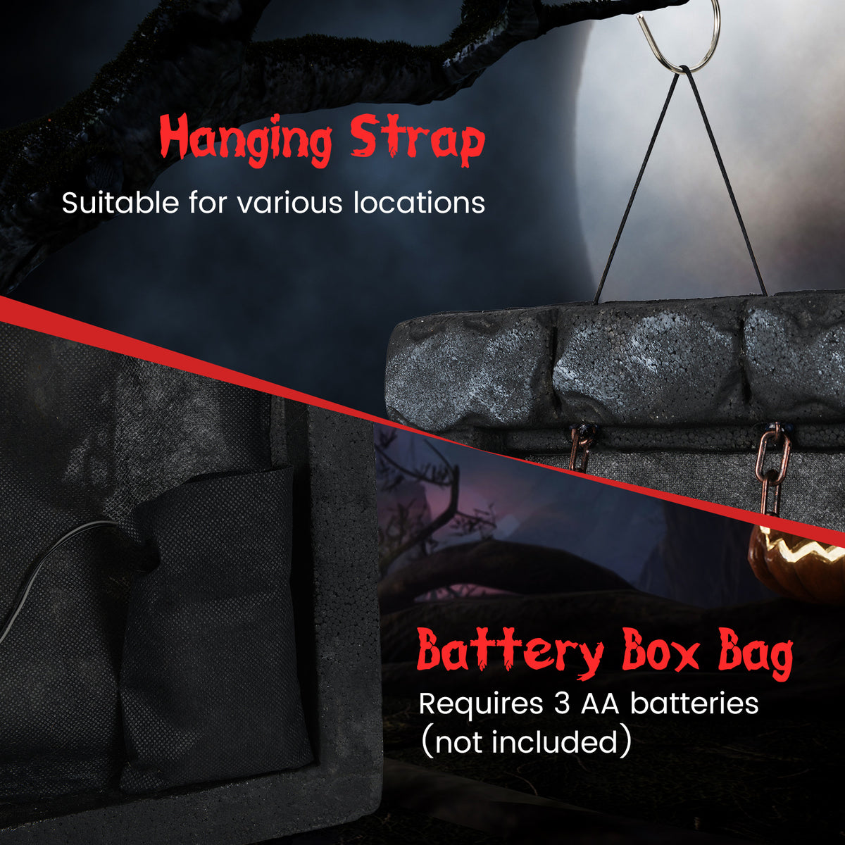 Halloween Hanging Animated Zombie Prisoner Decoration Sound Activated - Variation A