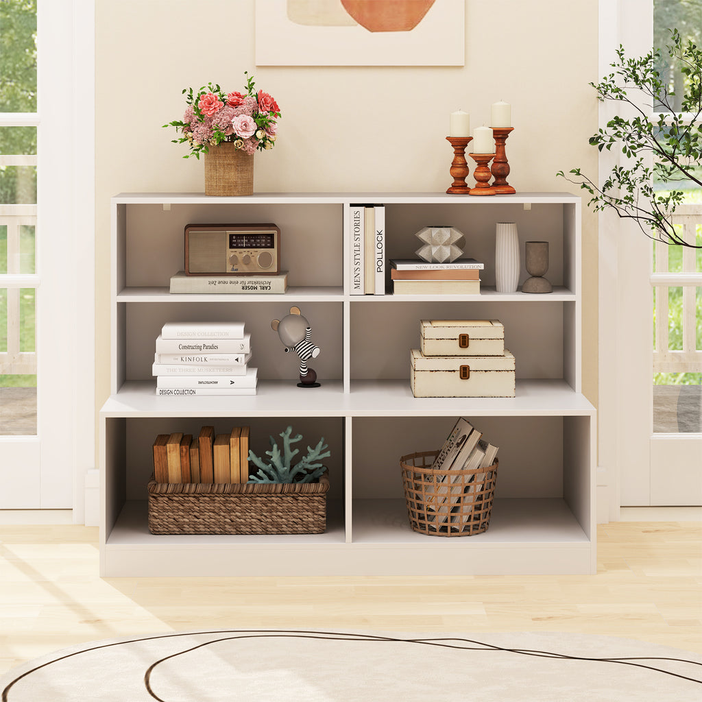 Entryway Shoe Cabinet with Bench Seat & Anti-Tipping Kits - White