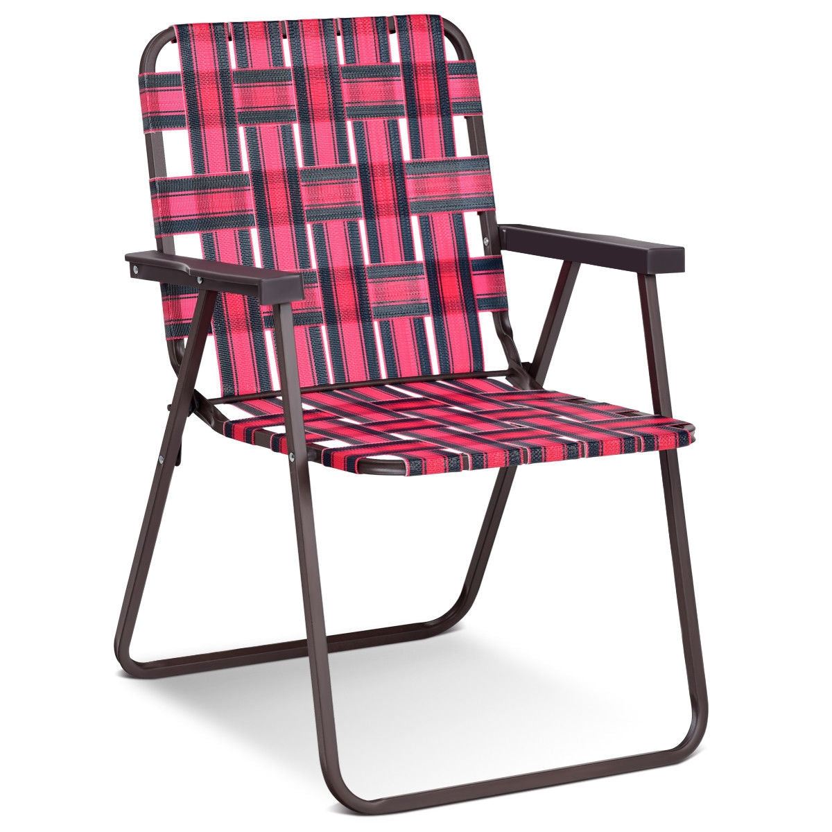 6 Pieces Folding Beach Chair Camping Lawn Webbing