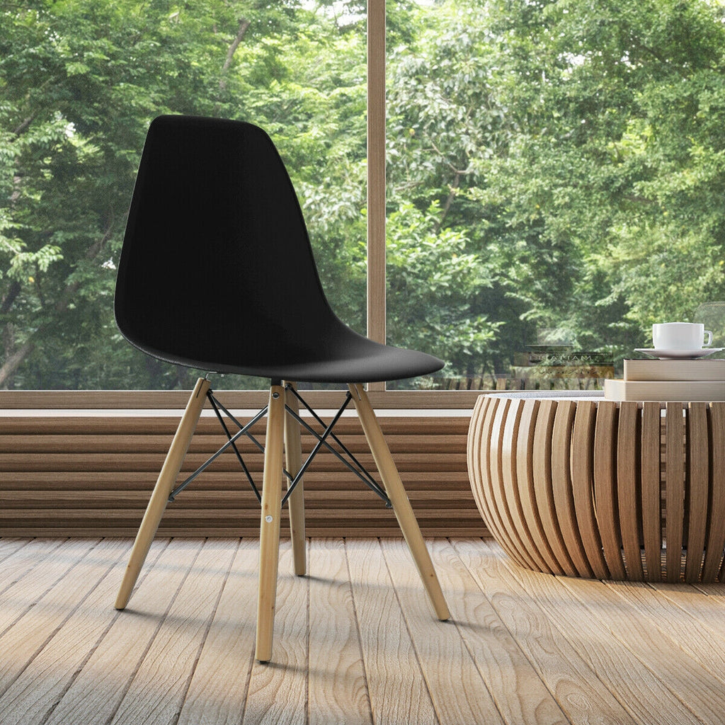Mid-Century Dining Side Chair - Black