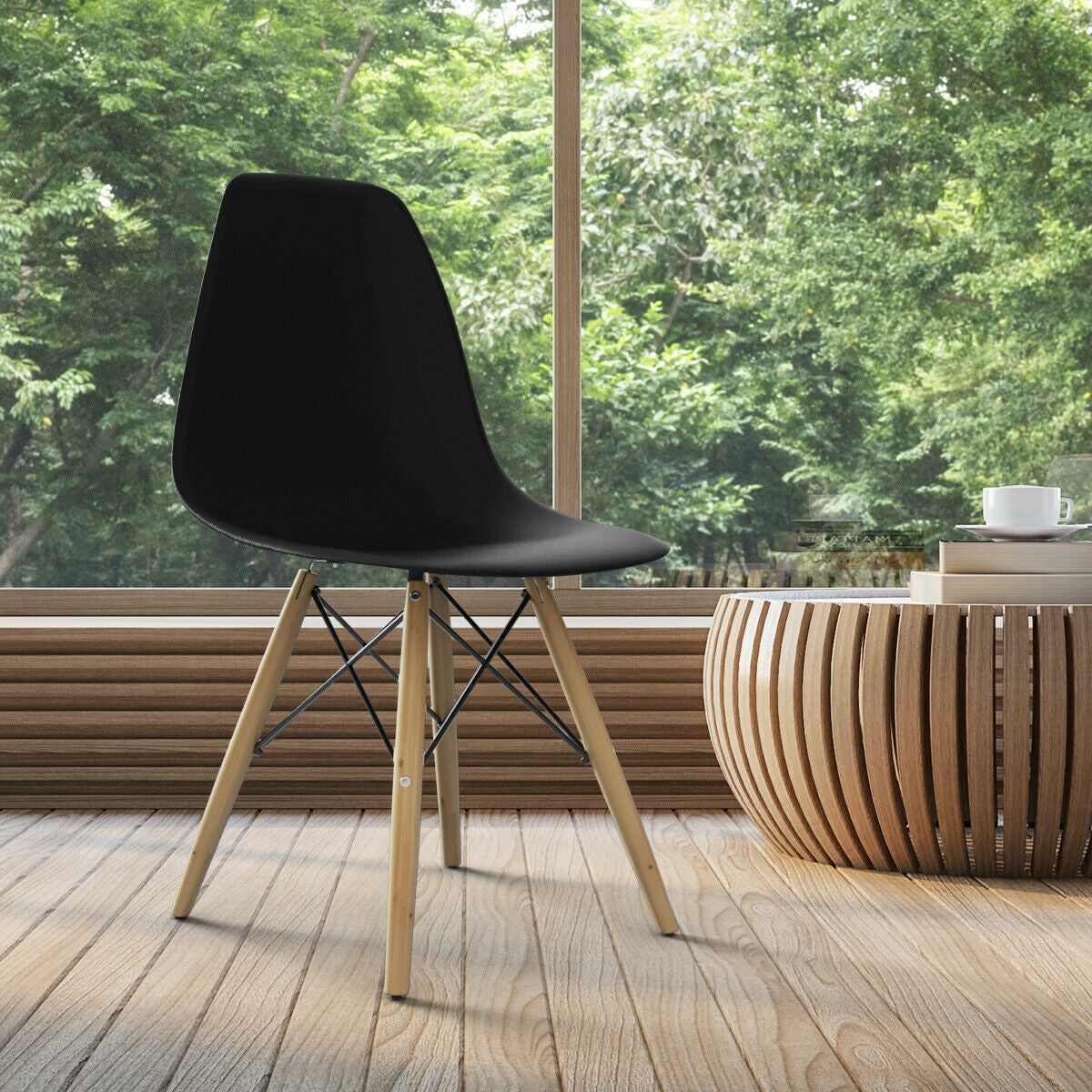 Mid-Century Dining Side Chair - Black