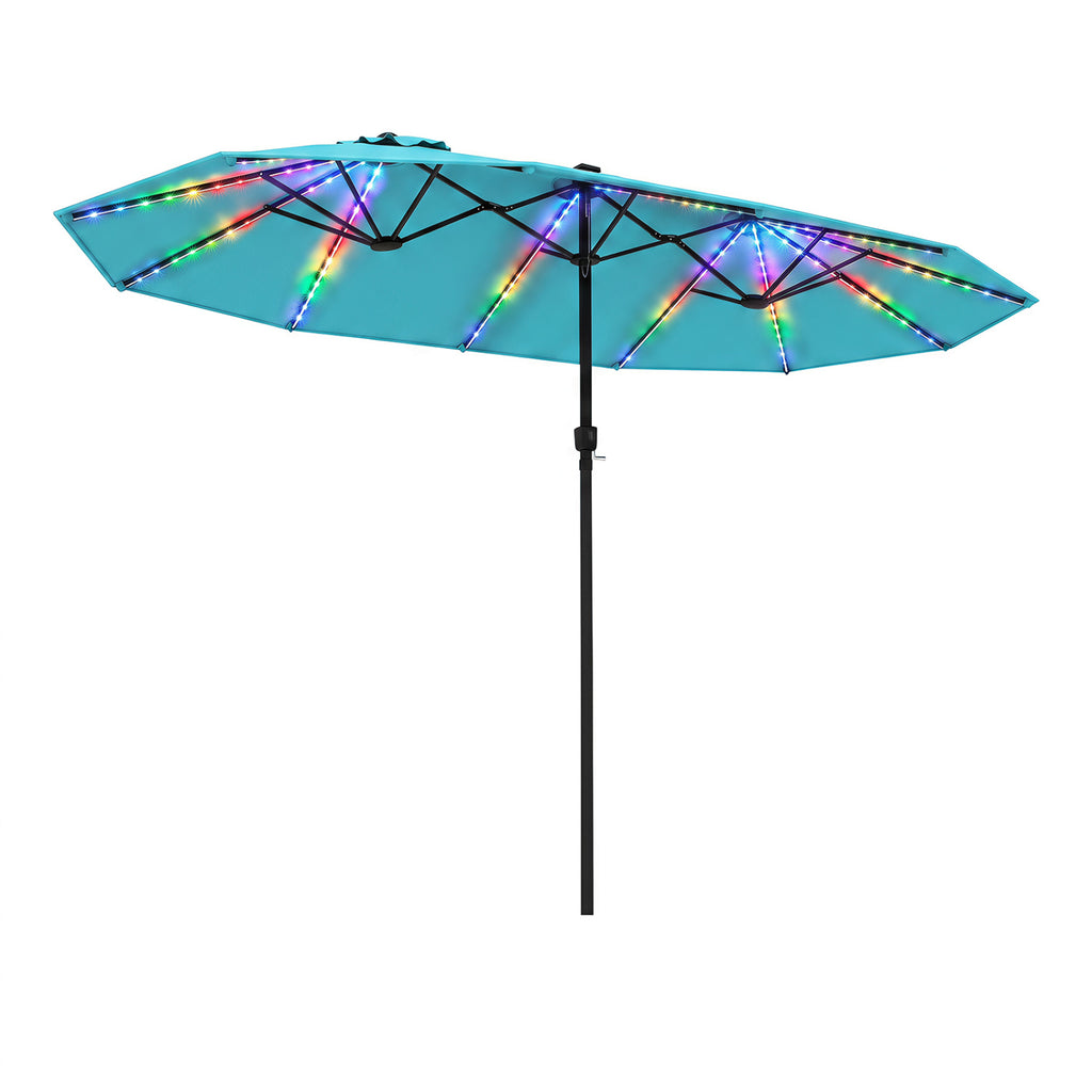 15.5FT Extra-Large Patio Umbrella 12 Reinforced Metal Ribs