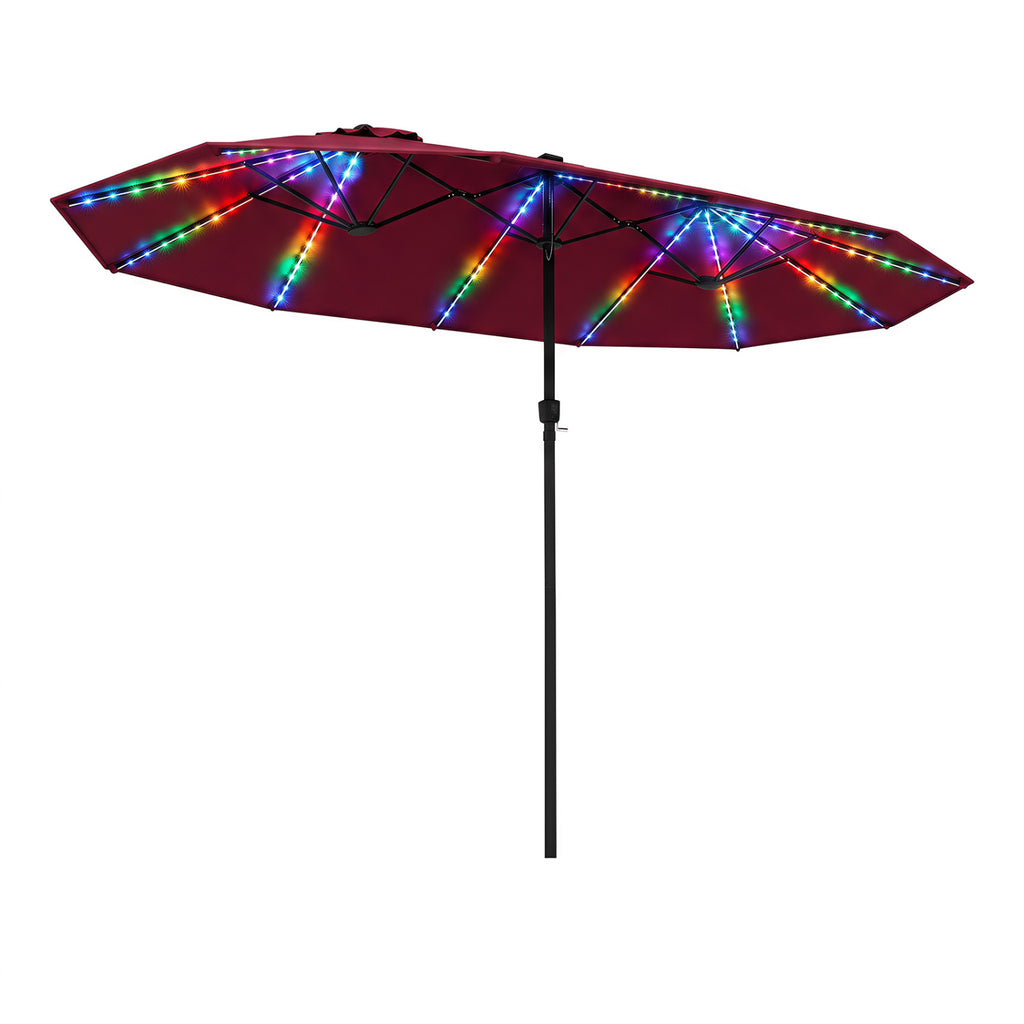15.5FT Extra-Large Patio Umbrella 12 Reinforced Metal Ribs